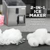 imageIgloo 44 lb Dual Purpose Ice Cube Maker ampamp Dispensing Shaver 12 Cubes Every 715 Minutes 44 Lbs Daily LED Touch Control Panel with Indicator Lights Includes Ice Basket ampamp Scoop Stainless SteelStainless Steel