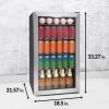 imageIgloo IBC35SS3A New And Improved 135Can Capacity Stainless Steel LEDLighted DoublePane Glass Door Beverage Center Refrigerator and Cooler for Soda Beer Wine and Water 35 Cu Ft35 CuFt
