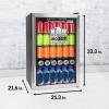 imageIgloo IBC35SS3A New And Improved 135Can Capacity Stainless Steel LEDLighted DoublePane Glass Door Beverage Center Refrigerator and Cooler for Soda Beer Wine and Water 35 Cu Ft41 CuFt