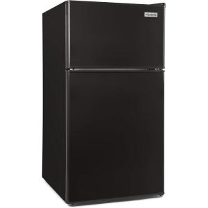 imageIgloo 16 CuFt Compact Refrigerator  Adjustable Thermostat Glass Shelves Includes Scraper Ice Cube Freezer Drip Tray  BlackDouble Door Black