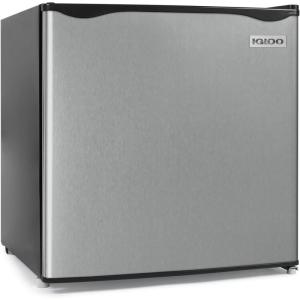 imageIgloo 16 CuFt Compact Refrigerator  Adjustable Thermostat Glass Shelves Includes Scraper Ice Cube Freezer Drip Tray  BlackPlatinum