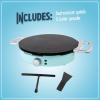 imageNostalgia 12Inch Spinning Crepe Maker for Pancake Breakfast Art with NonStick Cooking Griddle Spatula and Batter Spreader Included