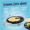 imageNostalgia 12Inch Spinning Crepe Maker for Pancake Breakfast Art with NonStick Cooking Griddle Spatula and Batter Spreader Included