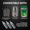 imageHomecraft Black Stainless Steel EasyDispensing Tap Beer Cooling System Kegerator Includes Reusable Growler CO2 Cartridges Removable Drip Tray ampamp Cleaning Kit Fresh for 30 DaysOriginal Mini Kegerator