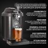 imageHomecraft Black Stainless Steel EasyDispensing Tap Beer Cooling System Kegerator Includes Reusable Growler CO2 Cartridges Removable Drip Tray ampamp Cleaning Kit Fresh for 30 DaysOriginal Mini Kegerator