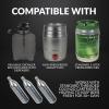imageHomecraft Black Stainless Steel EasyDispensing Tap Beer Cooling System Kegerator Includes Reusable Growler CO2 Cartridges Removable Drip Tray ampamp Cleaning Kit Fresh for 30 DaysMini Kegerator