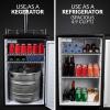imageHomecraft Black Stainless Steel EasyDispensing Tap Beer Cooling System Kegerator Includes Reusable Growler CO2 Cartridges Removable Drip Tray ampamp Cleaning Kit Fresh for 30 DaysKegerator