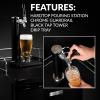 imageHomecraft Black Stainless Steel EasyDispensing Tap Beer Cooling System Kegerator Includes Reusable Growler CO2 Cartridges Removable Drip Tray ampamp Cleaning Kit Fresh for 30 DaysKegerator