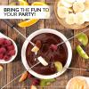imageNostalgia 12Cup Electric Fondue Pot Set for Cheese ampamp Chocolate8 ColorCoded Forks Temperature ControlStainless Steel Kitchen Gadgets and Appliances for Hors dOeuvres and MoreBlack12 Cup Aqua