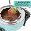 imageNostalgia 12Cup Electric Fondue Pot Set for Cheese ampamp Chocolate8 ColorCoded Forks Temperature ControlStainless Steel Kitchen Gadgets and Appliances for Hors dOeuvres and MoreBlack12 Cup Aqua