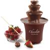 imageNostalgia 3 Tier Electric Chocolate Fondue Fountain Machine for Parties  Melts Cheese Queso Candy and Liqueur  Dip Strawberries Apple Wedges Vegetables and More  8Ounce  Brown