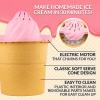 imageNostalgia Electric Ice Cream Maker  Old Fashioned Soft Serve Ice Cream Machine Makes Frozen Yogurt or Gelato in Minutes  Fun Kitchen Appliance  Brown  4 QuartSwirl Strawberry