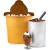 imageNostalgia Electric Ice Cream Maker  Old Fashioned Soft Serve Ice Cream Machine Makes Frozen Yogurt or Gelato in Minutes  Fun Kitchen Appliance  Brown  4 QuartSwirl Chocolate