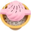 imageNostalgia Electric Ice Cream Maker  Old Fashioned Soft Serve Ice Cream Machine Makes Frozen Yogurt or Gelato in Minutes  Fun Kitchen Appliance  Brown  4 QuartSwirl Strawberry