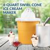 imageNostalgia Electric Ice Cream Maker  Old Fashioned Soft Serve Ice Cream Machine Makes Frozen Yogurt or Gelato in Minutes  Fun Kitchen Appliance  Brown  4 QuartSwirl Vanilla