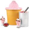 imageNostalgia Electric Ice Cream Maker  Old Fashioned Soft Serve Ice Cream Machine Makes Frozen Yogurt or Gelato in Minutes  Fun Kitchen Appliance  Brown  4 QuartSwirl Strawberry