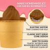 imageNostalgia Electric Ice Cream Maker  Old Fashioned Soft Serve Ice Cream Machine Makes Frozen Yogurt or Gelato in Minutes  Fun Kitchen Appliance  Brown  4 QuartSwirl Chocolate