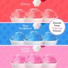 imageNostalgia Premium Snow Cone Syrup Party Kit 20 Snow Cones 20 SpoonsStraws Blue Raspberry Cherry Cotton CandyBlue Raspberry  Cherry  Cotton Candy