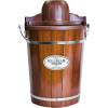 imageNostalgia Electric Ice Cream Maker  Old Fashioned Soft Serve Ice Cream Machine Makes Frozen Yogurt or Gelato in Minutes  Fun Kitchen Appliance  Vintage Wooden Style  Dark Wood  6 Quart