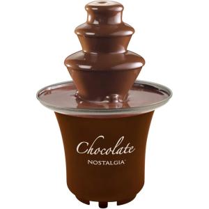 imageNostalgia 3 Tier Electric Chocolate Fondue Fountain Machine for Parties  Melts Cheese Queso Candy and Liqueur  Dip Strawberries Apple Wedges Vegetables and More  8Ounce  Brown