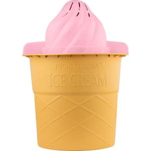 imageNostalgia Electric Ice Cream Maker  Old Fashioned Soft Serve Ice Cream Machine Makes Frozen Yogurt or Gelato in Minutes  Fun Kitchen Appliance  Brown  4 QuartSwirl Strawberry