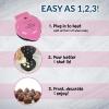 imageNostalgia MyMini Donut Maker 3 Mini Treats Kid Friendly Bakery for Desserts Snacks Breakfast Ice and Frost Your Own Compact and Lightweight BluePink Cupcake