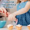 imageNostalgia MyMini Donut Maker 3 Mini Treats Kid Friendly Bakery for Desserts Snacks Breakfast Ice and Frost Your Own Compact and Lightweight BluePink Cupcake
