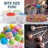 imageNostalgia MyMini Donut Maker 3 Mini Treats Kid Friendly Bakery for Desserts Snacks Breakfast Ice and Frost Your Own Compact and Lightweight BluePurple Cake Pop