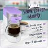 imageNostalgia MyMini Single Coffee Maker Brews KCup ampamp Other Pods Serves up to 14 Ounces Tea Chocolate Hot Cider Lattes Reusable Filter Basket Included LavenderLavender