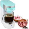 imageNostalgia MyMini Single Coffee Maker Brews KCup ampamp Other Pods Serves up to 14 Ounces Tea Chocolate Hot Cider Lattes Reusable Filter Basket Included LavenderAqua