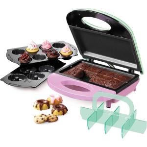 imageNostalgia MyMini Donut Maker 3 Mini Treats Kid Friendly Bakery for Desserts Snacks Breakfast Ice and Frost Your Own Compact and Lightweight BlueOriginal