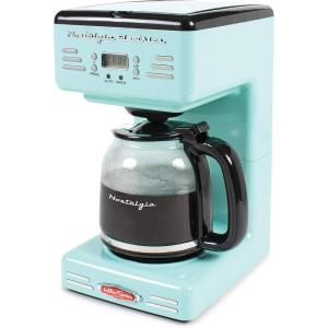 imageNostalgia MyMini Single Coffee Maker Brews KCup ampamp Other Pods Serves up to 14 Ounces Tea Chocolate Hot Cider Lattes Reusable Filter Basket Included LavenderAqua 12 oz