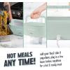 imageNostalgia 32Ounce Heated Electric Lunch Box  Travel Size 4 Cup Capacity for Soup Pasta and Leftovers  LeakProof Silicone Sealed Lid Foldable Carry Handle Detachable Cord  BlackSage