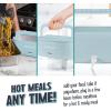 imageNostalgia 32Ounce Heated Electric Lunch Box  Travel Size 4 Cup Capacity for Soup Pasta and Leftovers  LeakProof Silicone Sealed Lid Foldable Carry Handle Detachable Cord  BlackChambray