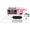 imageNostalgia 3in1 Retro Breakfast Station  Includes 5 Cup Coffee Maker NonStick Ceramic Griddle and 4Slice Toaster Oven  BuiltIn Timer Reusable Coffee Filter SpaceSaving Design  PinkPink