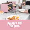 imageNostalgia 3in1 Retro Breakfast Station  Includes 5 Cup Coffee Maker NonStick Ceramic Griddle and 4Slice Toaster Oven  BuiltIn Timer Reusable Coffee Filter SpaceSaving Design  PinkPink