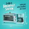 imageNostalgia 3in1 Retro Breakfast Station  Includes 5 Cup Coffee Maker NonStick Ceramic Griddle and 4Slice Toaster Oven  BuiltIn Timer Reusable Coffee Filter SpaceSaving Design  PinkAqua