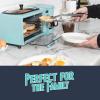 imageNostalgia 3in1 Retro Breakfast Station  Includes 5 Cup Coffee Maker NonStick Ceramic Griddle and 4Slice Toaster Oven  BuiltIn Timer Reusable Coffee Filter SpaceSaving Design  PinkAqua