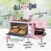 imageNostalgia 3in1 Retro Breakfast Station  Includes 5 Cup Coffee Maker NonStick Ceramic Griddle and 4Slice Toaster Oven  BuiltIn Timer Reusable Coffee Filter SpaceSaving Design  PinkPink