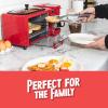 imageNostalgia 3in1 Retro Breakfast Station  Includes 5 Cup Coffee Maker NonStick Ceramic Griddle and 4Slice Toaster Oven  BuiltIn Timer Reusable Coffee Filter SpaceSaving Design  PinkRed