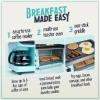 imageNostalgia 3in1 Retro Breakfast Station  Includes 5 Cup Coffee Maker NonStick Ceramic Griddle and 4Slice Toaster Oven  BuiltIn Timer Reusable Coffee Filter SpaceSaving Design  PinkAqua