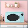 imageNostalgia Retro Microwave Oven 07 Cu Ft 700Watt Countertop Size with Glass Turntable Child Safety Lock 8 AutoCook Programs Digital Clock BlackAqua