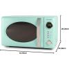 imageNostalgia Retro Microwave Oven 07 Cu Ft 700Watt Countertop Size with Glass Turntable Child Safety Lock 8 AutoCook Programs Digital Clock BlackTeal