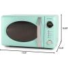 imageNostalgia Retro Microwave Oven 07 Cu Ft 700Watt Countertop Size with Glass Turntable Child Safety Lock 8 AutoCook Programs Digital Clock BlackTeal