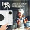 imageNostalgia Retro Microwave Oven 07 Cu Ft 700Watt Countertop Size with Glass Turntable Child Safety Lock 8 AutoCook Programs Digital Clock BlackWhite