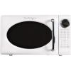 imageNostalgia Retro Microwave Oven 07 Cu Ft 700Watt Countertop Size with Glass Turntable Child Safety Lock 8 AutoCook Programs Digital Clock BlackWhite