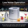 imageIgloo SelfCleaning Countertop Ice Maker  Compact and Portable  Creates 26 lbs Per Day 8 Pieces Ready Every 78 Minutes  Includes Ice Scoop and Basket  AquaSilver