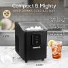 imageIgloo SelfCleaning Countertop Ice Maker  Compact and Portable  Creates 26 lbs Per Day 8 Pieces Ready Every 78 Minutes  Includes Ice Scoop and Basket  AquaBlack