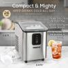 imageIgloo SelfCleaning Countertop Ice Maker  Compact and Portable  Creates 26 lbs Per Day 8 Pieces Ready Every 78 Minutes  Includes Ice Scoop and Basket  AquaStainless Steel