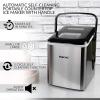 imageIgloo SelfCleaning Countertop Ice Maker  Compact and Portable  Creates 26 lbs Per Day 8 Pieces Ready Every 78 Minutes  Includes Ice Scoop and Basket  AquaStainless Steel